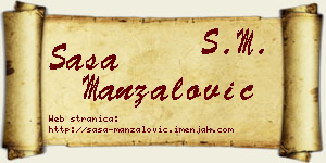 Saša Manzalović vizit kartica